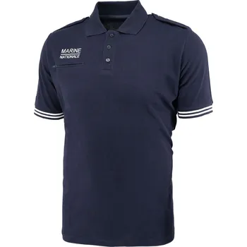 Pánská košile Polokošile s krátkým rukávem MARINE NATIONALE s pruhy a kapsou MODRÁ