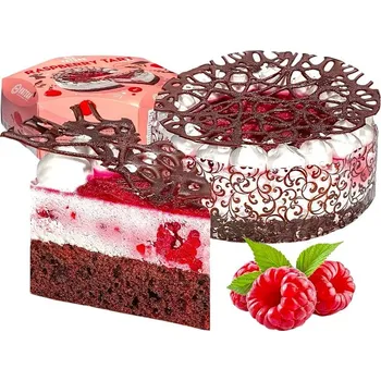 Dort Malinový s jogurtovým krémem-suflé a malinami 450g Vatsak