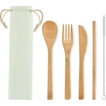 Jednorázové nádobí Příbory a brčko z bambusu bez potisku bez potisku 150 bez potisku