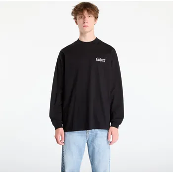 Tričko Carhartt WIP L/S Schooling Mockneck T-Shirt UNISEX Black/ Wax S
