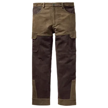 Kožené kalhoty zeleno-hnědé Velikost: 54