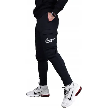 Tepláky Nike černé bavlněné zateplené joggery velikost S