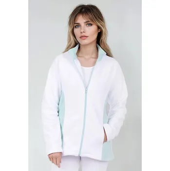 Zdravotnický oděv 2P SERVIS Mikina dámská K2 Bílá/Zelená 3XL