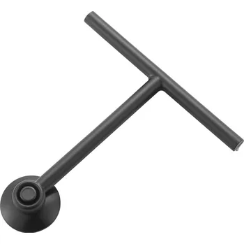 CERANO - Závěsná stěrka do sprchového koutu - s přísavkou - černá matná - 21,5x21 cm