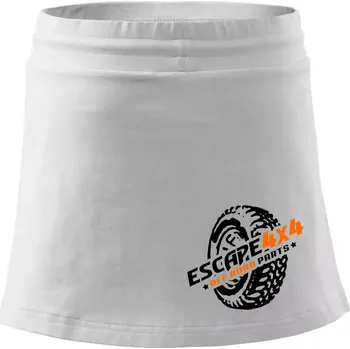 Dámská sukně Escape 4x4 Nápis vpředu a pneumatika na zádech - Sportovní sukně - two in one - XL ( Bílá )