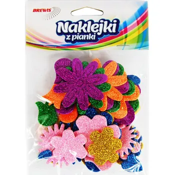 samolepka Samolepky se třpytkami Brewis 66 ks pro kreativní hraní