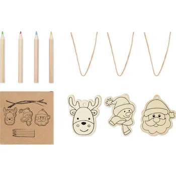 Vánoční ozdoba Sada dětských dřevěných ozdob bez potisku bez potisku 30 bez potisku