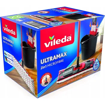 mop Plochý mop Vileda UltraMax BOX SADA S KYBLEM A ŽDÍMAČEM