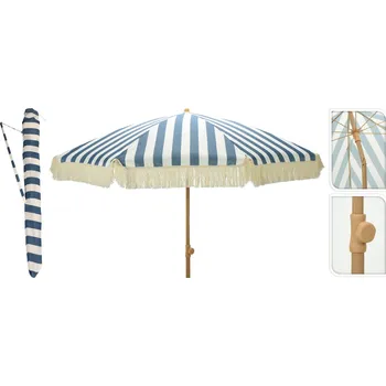 Stínicí technika slunečník 200/183cm se střapcem PP/ocel MO/BÍ PRUHY 1.81 Kg MTA MAXMIX Sklad14 387239 (1.81 Kg Výška přepravní: 120 cm MTA MAXMIX Sklad14 387239)