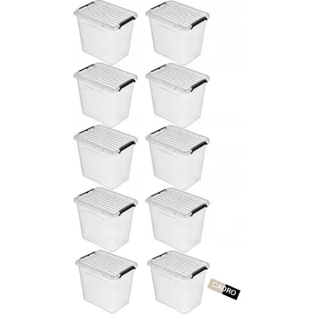 Úložný box 10x Plastová nádoba 3l s víkem, uzavíratelná, úložný box, organizér