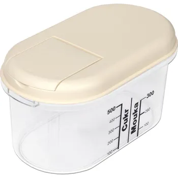 Dóza na potraviny dóza na sypké potr.0,5l ovál s potisk.PH mix barev, otevír.víčko 0.1 Kg MTA MAXMIX Sklad14 256250 (0.1 Kg Šířka přepravní: 17 cm MTA MAXMIX Sklad14 256250)