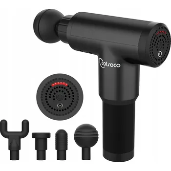 Masážní přístroj Masážní pistole pro hloubkovou masáž tkání, 6 rychlostí, 4 nástavce, bezkartáčový motor