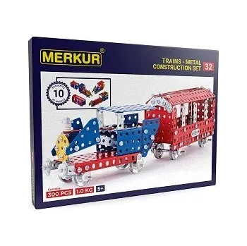 Stavebnice Merkur STAVEBNICE MERKUR 032 ŽELEZNIČNÍ MODELY 10 MODELŮ 300 ks