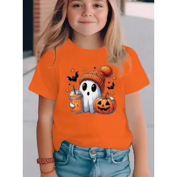 Dětská móda Dětské tričko Hallowen duch s čepicí