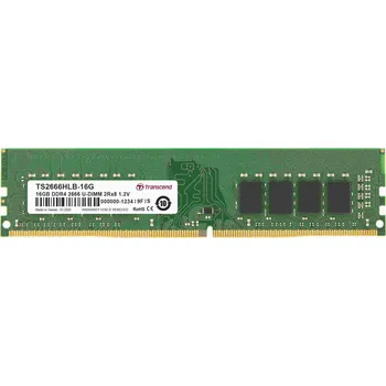Operační paměť TRANSCEND DIMM DDR4 16GB 2666MHz 2Rx8 1Gx8 CL19 1.2V TS2666HLB-16G