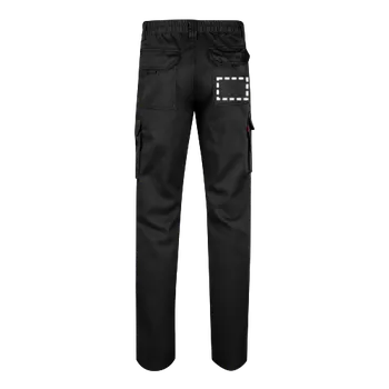 Pánské kalhoty VL LUGH. Strečové kalhoty s mnoha kapsami (240 g/m²) z bavlny (46 %), EME (38 %) a polyesteru (16 %) 1 Back Pants, 100 x 70 Transfer, 1 barva