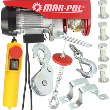 lanový naviják NAVÍJÁK ZDVIHÁK ELEKTRICKÝ LANOVÝ 230V 300KG M80789