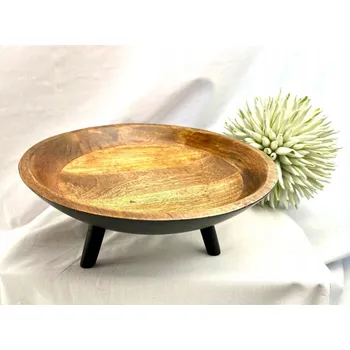 69. Dekorační mísa/koš z mangového dřeva 25 cm x 10 cm