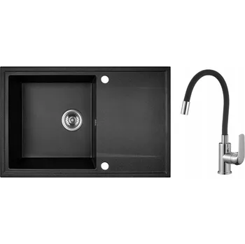 Granitový dřez Jednokomorový granitový dřez Kuchinox černý