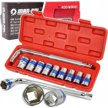 Klíč Sada nástrčných klíčů 10 ks, 10 - 24 mm, krátké hlavice