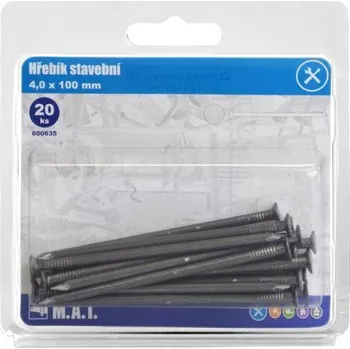 Hřebík hřebík stavební 100x4,0mm (20ks) 0.22 Kg MTA MAXMIX Sklad14 600635 ( MTA MAXMIX Sklad14 )