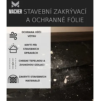 Zakrývací fólie na malování fólie zakrývací 4x 6m, 100µm ČER 1.92 Kg MTA MAXMIX Sklad14 801023 (1.92 Kg Šířka přepravní: 40 cm MTA MAXMIX Sklad14 801023)