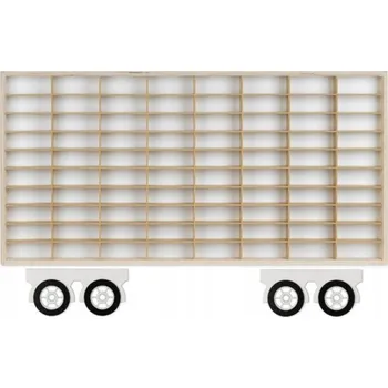 autíčko Polička na autíčka, auta, autíčka HOT WHEELS 80 přihrádek, PŘÍVĚS