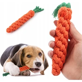 Hračka pro psa Psí Provazy a kroužky Dogsy Carrot Přetahovadlo mrkev ŠŇŮRKY