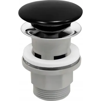 Sifon Zátka s přepadem klik-klak kulatý Ferro černá