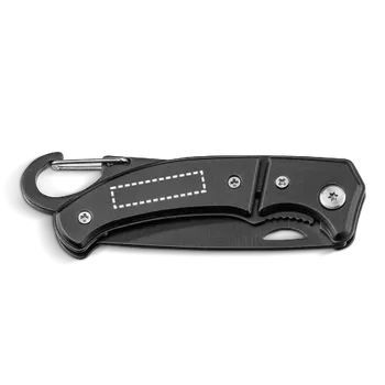 Multifunkční nůž FRED. Kapesní nůž z nerezové oceli a kovu 10 Držadlo, 30 x 8 Tampontisk, 1 barva