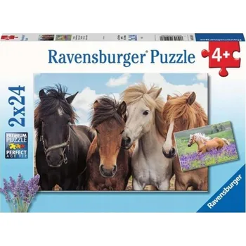 Puzzle Ravensburger Puzzle Koně 2x24 dílků 051489