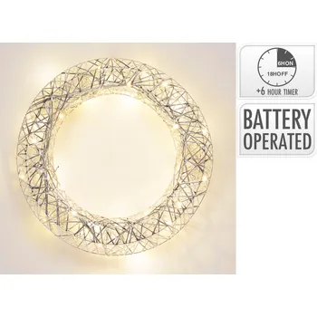 Vánoční dekorace dekorace VĚNEC 40cm LED STŘ s časovačem 0.28 Kg MTA MAXMIX Sklad14 387301 (0.28 Kg Výška přepravní: 40 cm MTA MAXMIX Sklad14 387301)