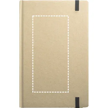 Zápisník MAGRITTE. Zápisník A5 s linkovanými listy Transfer (max. 4 barvy, 70 x 150mm) 3 barvy 3 Zadní