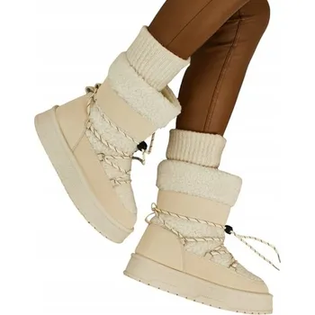 Dámská zimní obuv ČERNO-KRÉMOVÉ DÁMSKÉ SNĚHULE QUILL HAVEN 39