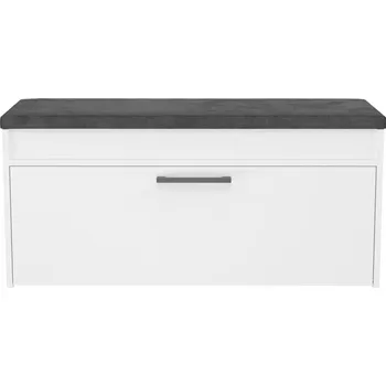 Botník Botník s sedátkem TopEshop 100 x 49 x 35 cm bílý