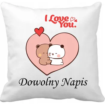 Polštář Polštář filmový, herní, knižní, komiksový, hudební BUBU LOVES DUDU 40 x 40 cm