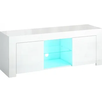 Televizní stolek TV skříňka 120 x 34 x 45 cm | bílá