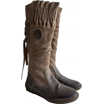 Dámské kozačky Tamaris dámské kozačky ke kolenům, plochý podpatek, velikost 38