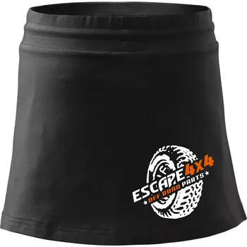 Dámská sukně Escape 4x4 Nápis vpředu a pneumatika na zádech - Sportovní sukně - two in one - M ( Černá )