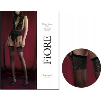 Dámské punčochy Fiore lesklé dámské punčochy k podvazkovému pásu 20 DEN, velikost 3