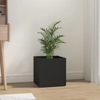 Truhlík OMAXI Truhlík černý 40 x 40 x 40 cm kompozitní dřevo 643907