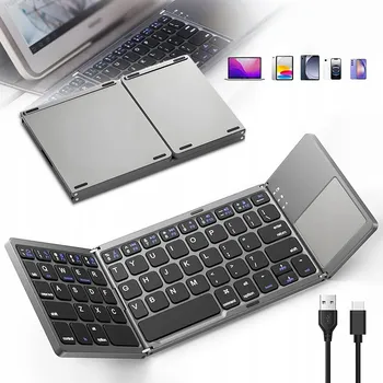 Klávesnice Bezdrátová Bluetooth skládací klávesnice pro tablet s touchpadem