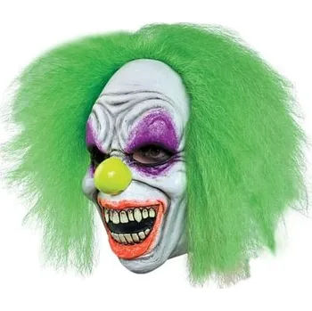 Karnevalová maska Ghoulish - Neon divoká klaunská maska -