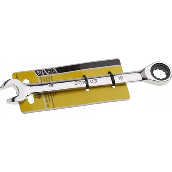 Klíč Očkoplochý klíč s ráčnou Drel 15 mm