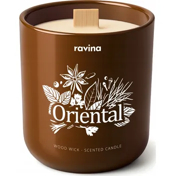 Svíčka Ravina Sójová vonná svíčka 175g s dřevěným knotem - Orientální vůně