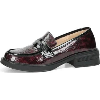 Dámské mokasíny ETIMEĒ dámské kožené polobotky - bordó