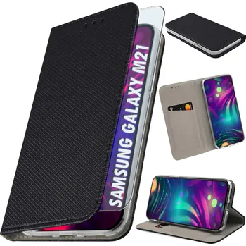 Pouzdro na mobilní telefon Flipové pouzdro pro Samsung Galaxy M21 + Sklo 9h - Pouzdro