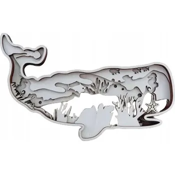 Dřevěná hračka 3D vrstvená dřevěná omalovánka s motivem velryba , hit Den dětí