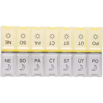 Dóza na potraviny Organizér na léky týdenní 2 sekce