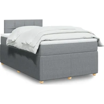 Postel Čalouněná jednolůžková postel VidaXL 120x190 cm, odstíny šedé